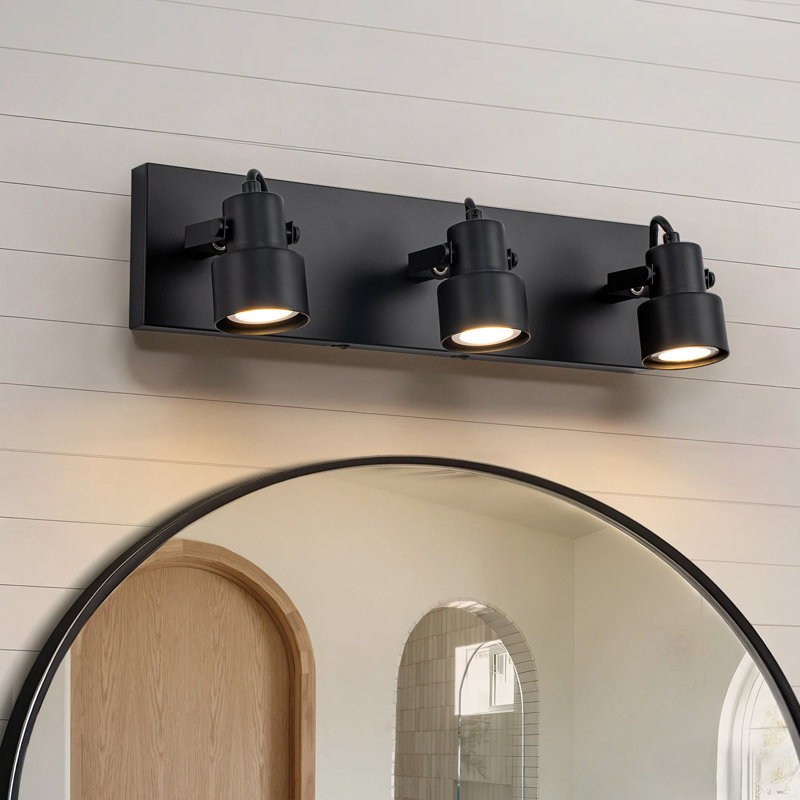 Éclairage pour meuble-lavabo rotatif moderne 3 lumières