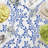 Table Runner, 100% Cotton, 16X108", Swirly Blue Vines-1510761616