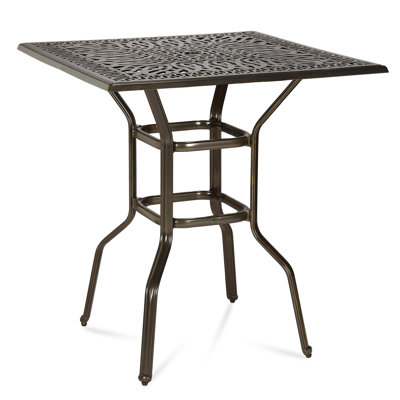 Square Outdoor Bar Table Yes , 35.4 " W 35.4 " D