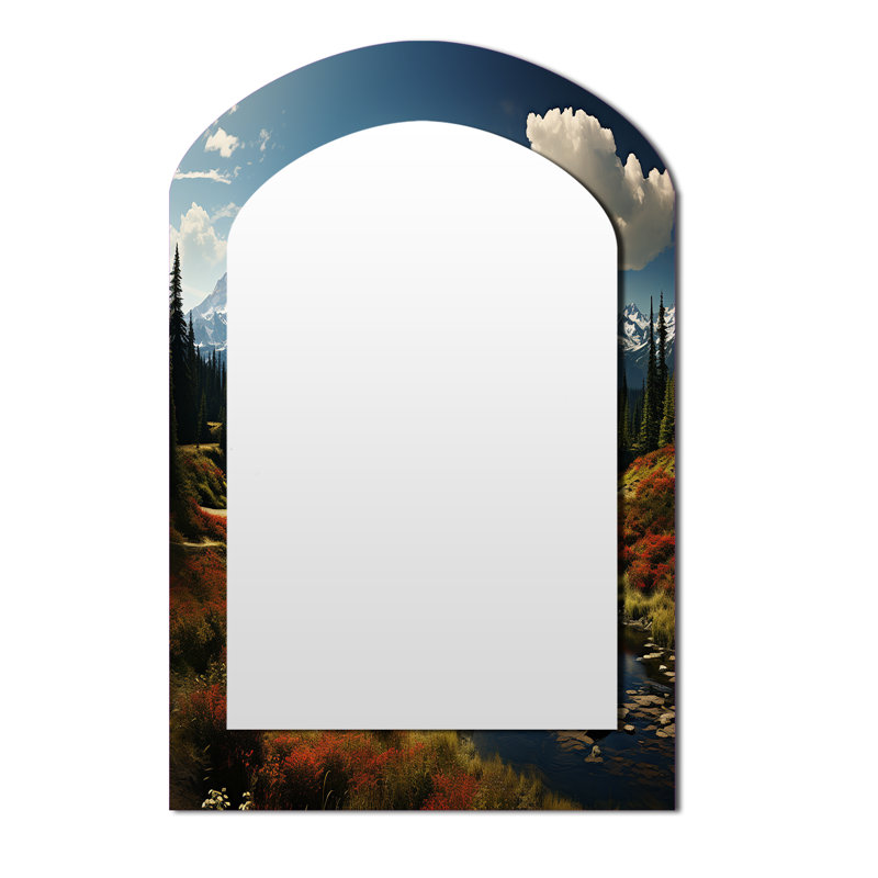 Luxullian - Miroir paysager en métal, 43 po x 33 po