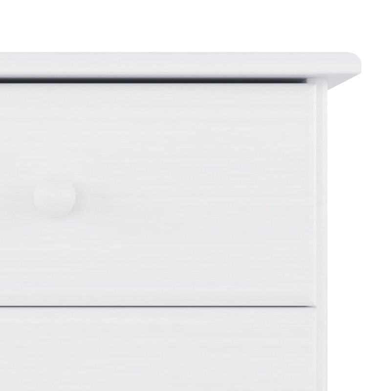 Manahial Solid Wood 112cm W 7 - Drawer Chest of Drawers, White