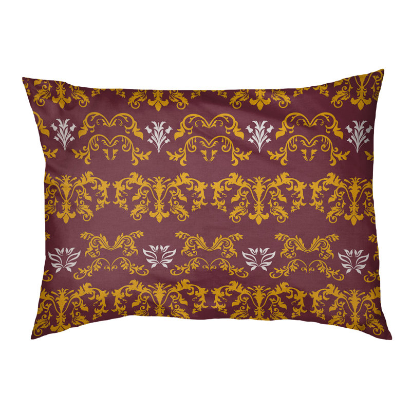 Coussin d'intérieur Jacksonville Football Baroque, Grand (l 50 po x P 40 po x H 6 po), Or / Bourgogne / Blanc