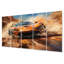 Ensemble de 5 décorations murales voiture exotique orange sur route II