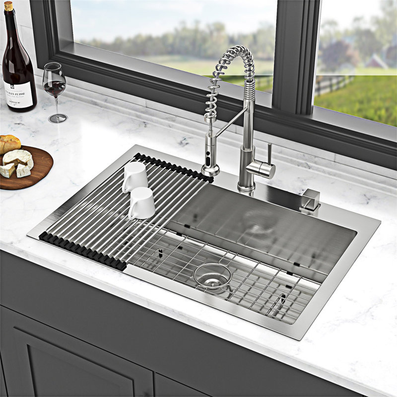Drop-In Kitchen Sink Single Bowl