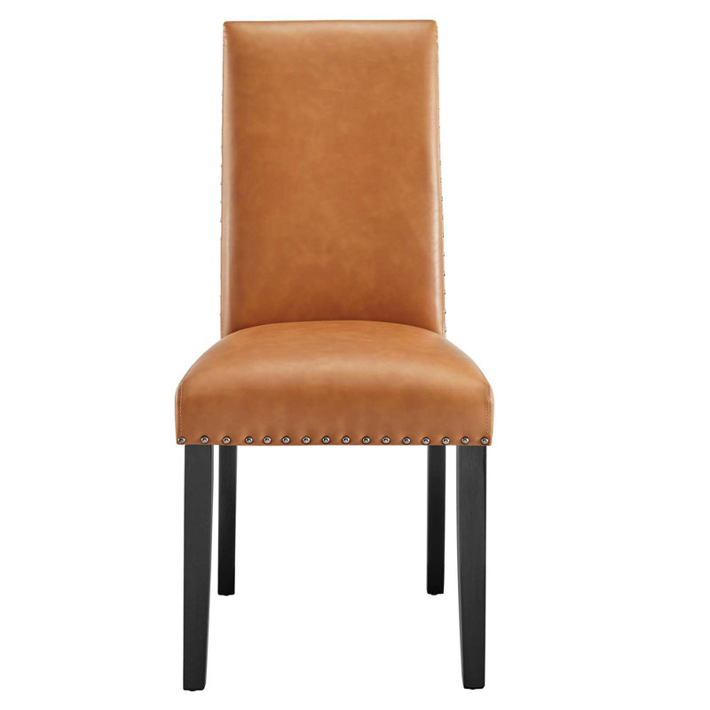 Chaise d'appoint de salle à manger Modway Parcel Parsons rembourrée, Tanné