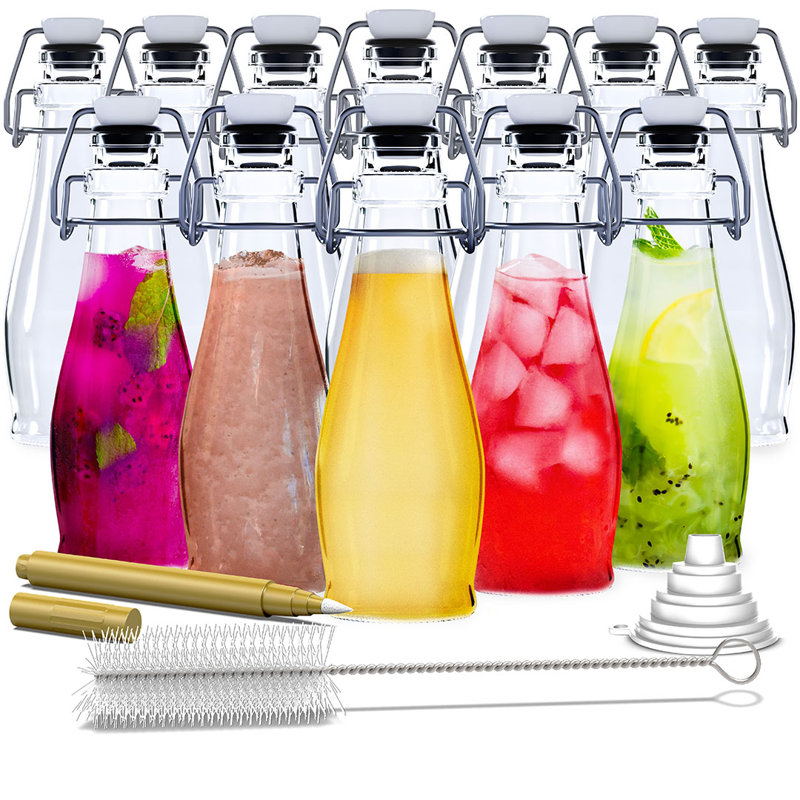 Ensemble de bouteilles en verre 8,5 oz Teardrop (paquet de 12)