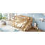 Lit superposé double avec tablettes de rangement, fabrication en bois massif, glissières et échelles, conception à profil bas pour plus de sécurité et de plaisir (sans matelas)-132915826