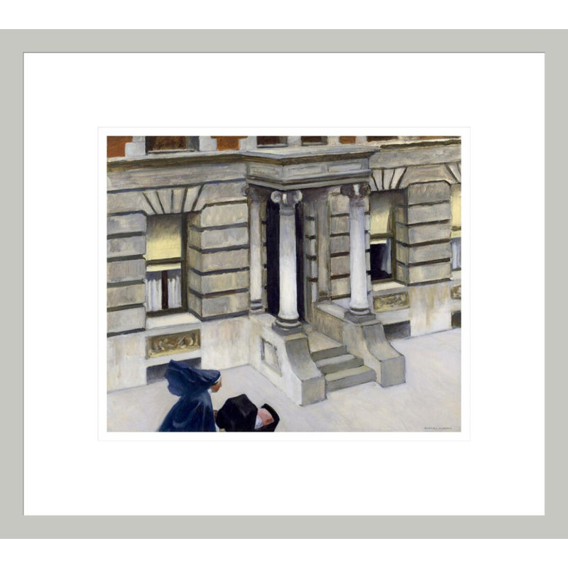 «New York Pavements» par Edward Hopper, impression giclée sur cadre, H 13,75 po x l 15,32 po