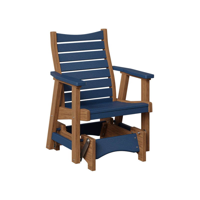 Fauteuil oscillant simple Berlin Gardens Bristol, Navy Blue Top/Antique Mahogany Base