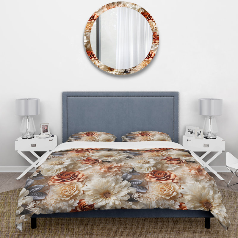 Rustic Lace Romance Victorian Pattern - Ensemble de housse de couette floral