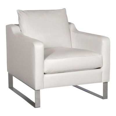 Fauteuil en cuir fleur de l 31,5 po Thea