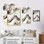 «Abstract Geode Marble Waves Grey IV», reproduction sur toile-86806599-86806598
