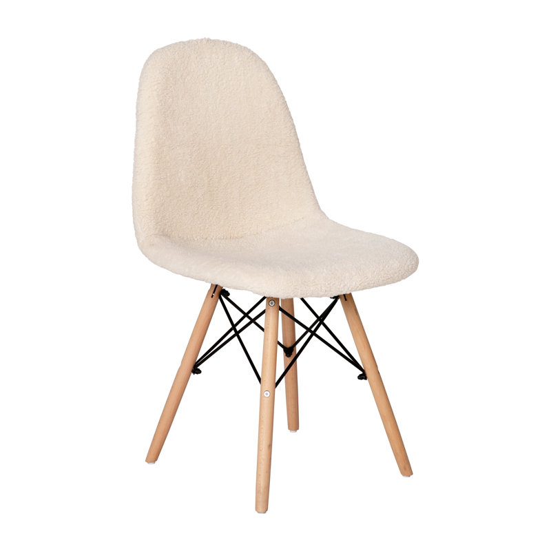 Fauteuil d'appoint Iker, Mélange de polyester blanc
