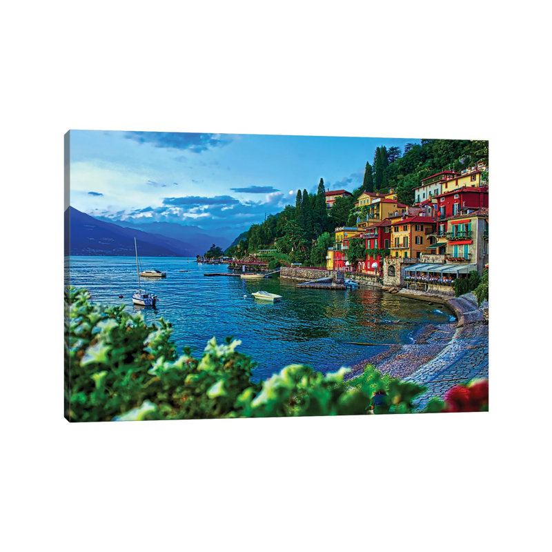 Town Of Varenna On Lake Como by Zoe Schumacher - Wrapped Canvas Print, 66.04 cm H x 45.72 cm W x 1.91 cm D