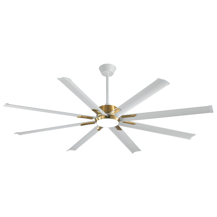 Feleshia 72'' 8-Blade Reversible Ceiling Fan with Remote Control and LED Light