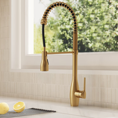 Robinet de cuisine extractible à poignée simple de style commercial