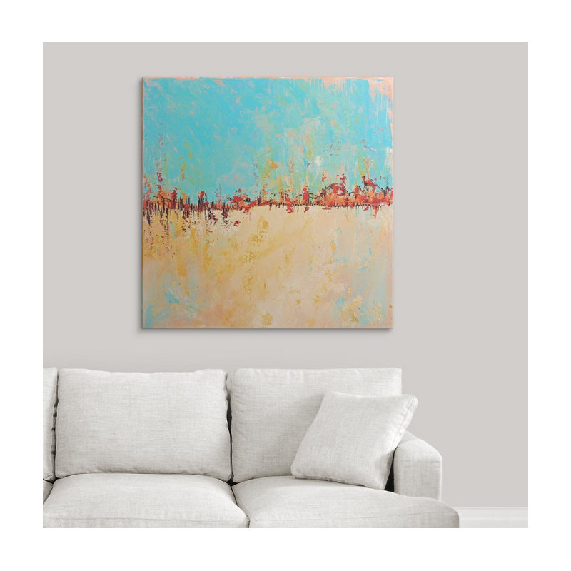 « red horizon », reproduction d’art, H 35 po x l 35 po x P 1,5 po, Toile