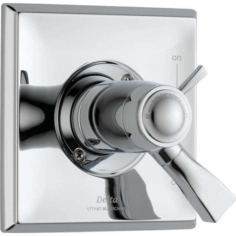 Robinet thermostatique pour baignoire et douche Dryden, Chrome