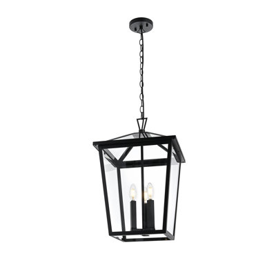 Luminaire suspendu d'extérieur Miyashiro en noir