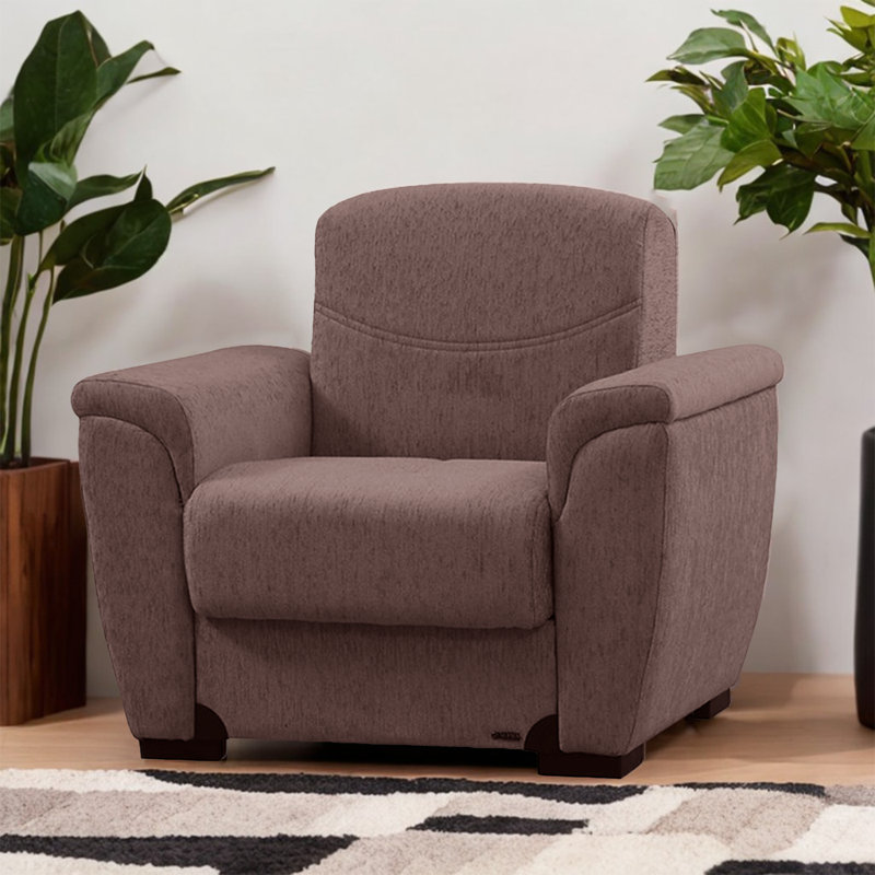 Fauteuil Everly, Mélange de polyester et de nylon brun