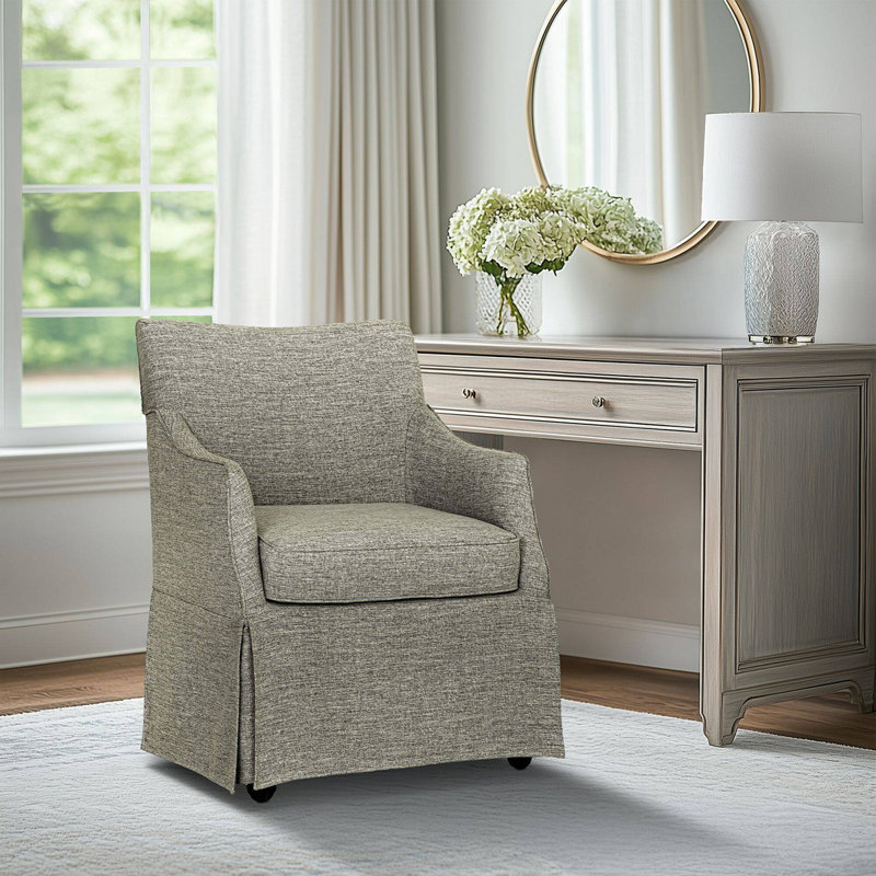 Chaise avec accoudoirs de salle à manger London, Gris