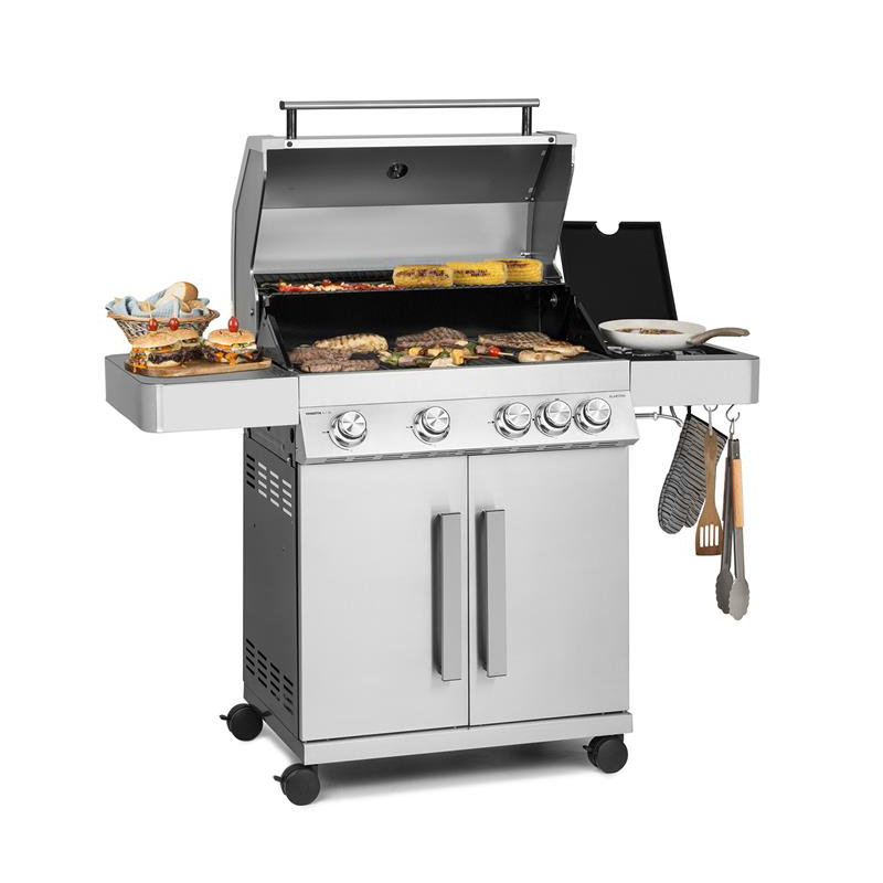 Klarstein 5 - Burner Countertop Liquid Propane Infrared Gas Grill with Side Burner