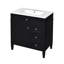 Ensemble de meuble-lavabo autoportant avec lavabo supérieur, meuble-lavabo moderne avec 2 tiroirs et tiroir basculant, ensemble de meuble-lavabo autoportant avec armoire-miroir, meuble-lavabo simple-415437139