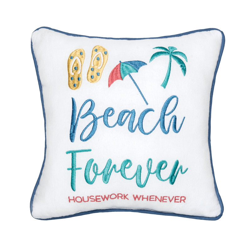 Beach Forever Petite Size Accent Throw Pillow