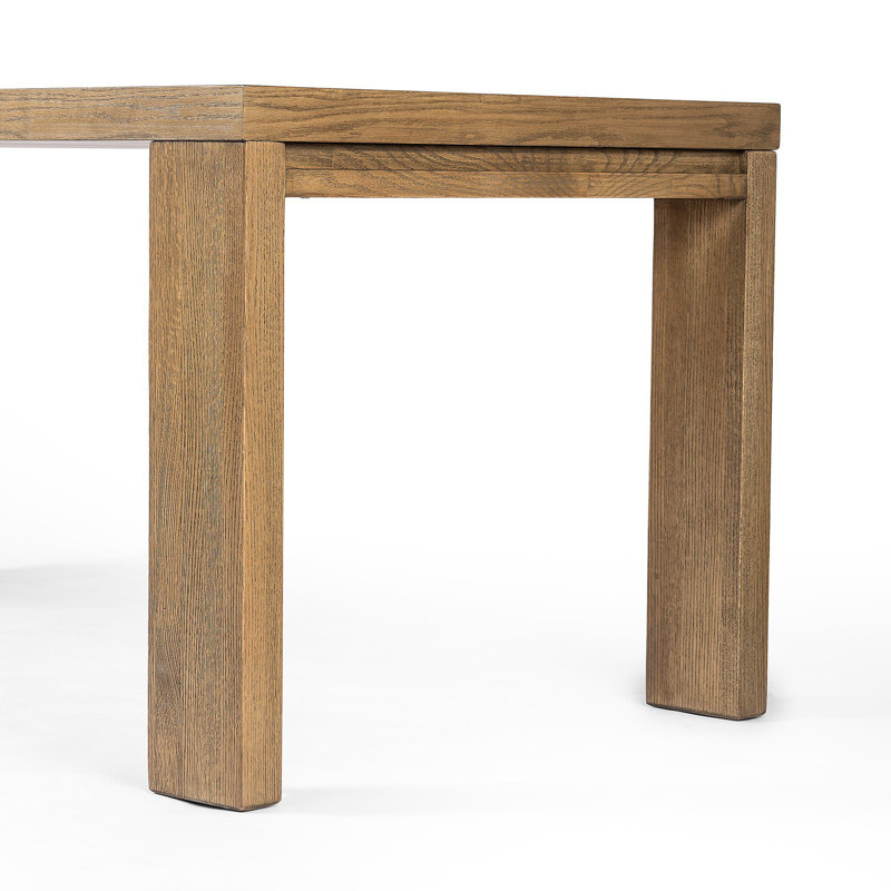 Millie Dining Table, Drifted Oak Solid, 30" H x 72" L x 96" W