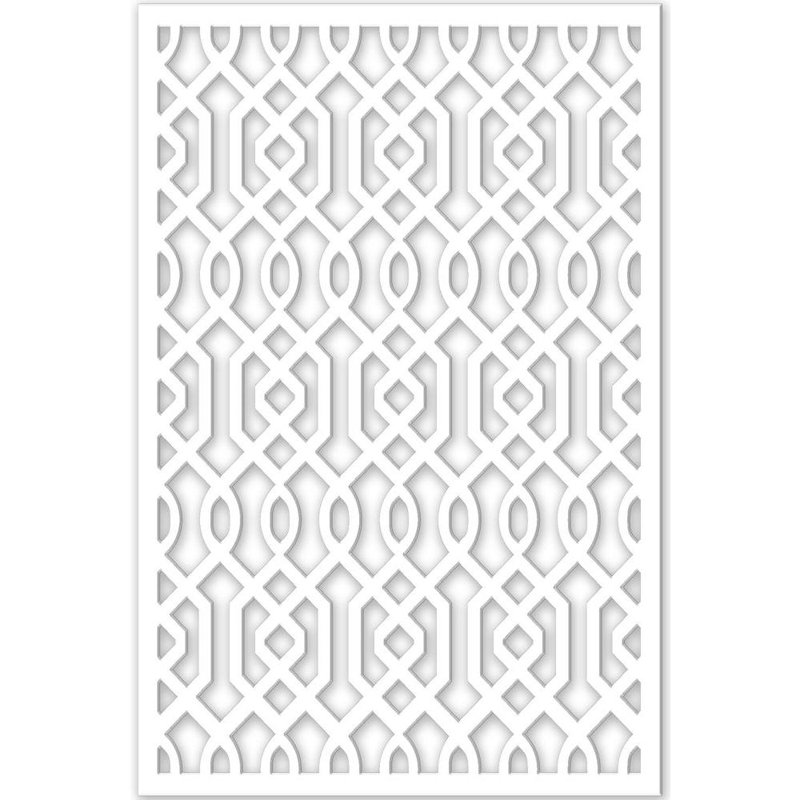 48'' x 32'' Azzaria Vinyl Privacy Screen, White