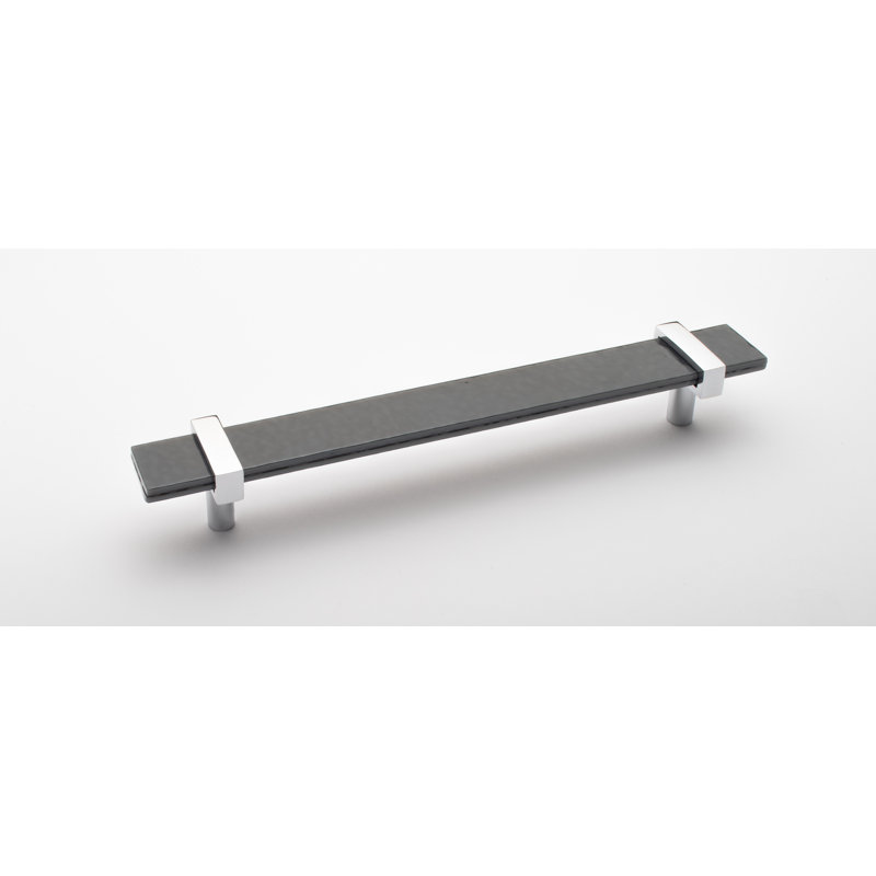 Adjustable 9" Length Bar Pull, Satin Brass/Black, 9"