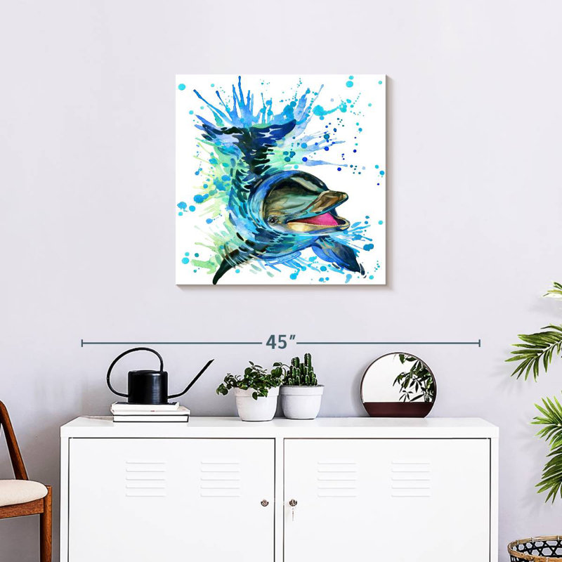 Brampt Splashing Dolphin, 24" H x 24" W