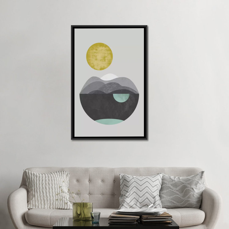 Dune par Flatowl - Estampe numérique sur toile tendue avec châssis, H 48 po x l 32 po x P 1,5 po, Toile avec cadre noir