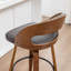 Tabouret de bar et de comptoir pivotant en cuir végétalien Drees-121119402-121119403