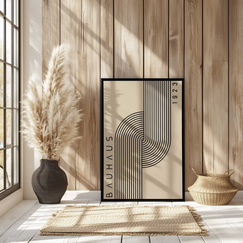 Reproduction d'art sur toile 1923 Bauhaus, H 30,75 po x l 20,75 po x P 1,75 po, Cadre flottant blanc opaque