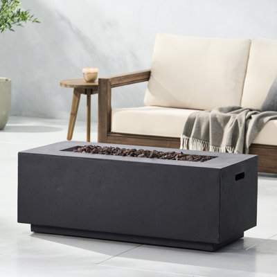 Foyer rectangulaire en béton 40 ", 40 000, gris - foyer d'extérieur pour transformer vos nuits froides