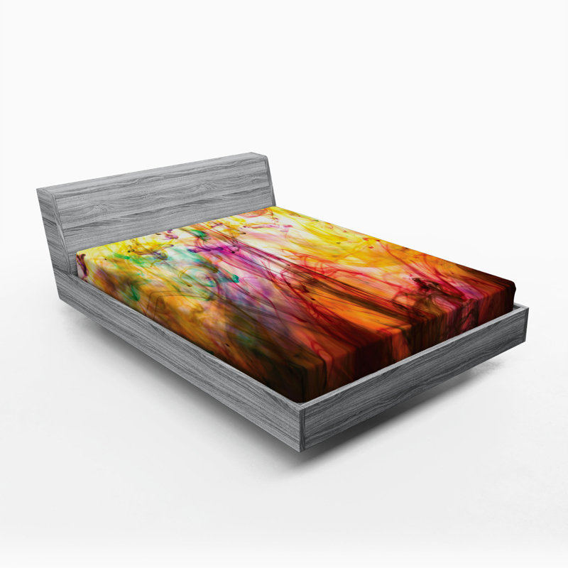 Microfiber Abstract Fitted Sheet, Full Fitted Sheet