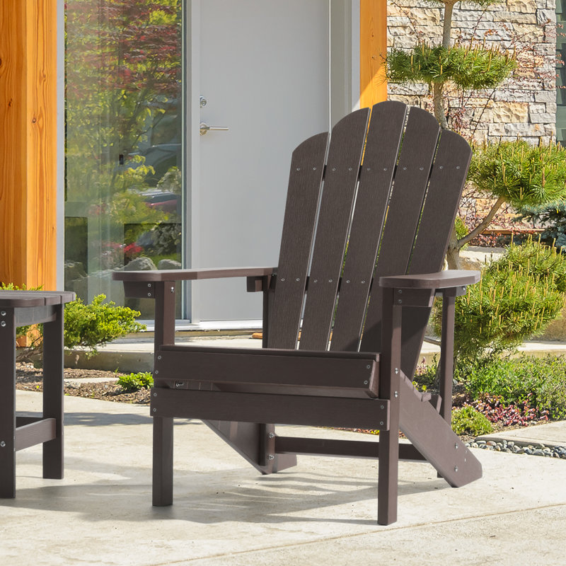Chaise Adirondack en plastique, Café
