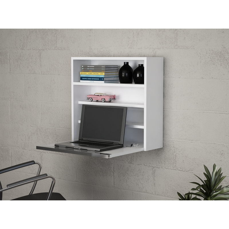 Michalak Solid Wood Floating Desk