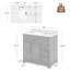 Meuble-lavabo simple avec plateau en faux marbre Clauson-1415062840