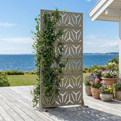 72x35x16 Inch Privacy Screens Star Shaped Rectangular Galvanized Steel Panels