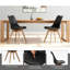 Ensemble de 4 chaises de salle à manger modernes Malijah avec coussin en similicuir et structure en bois-983324322