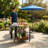 Stainless Steel Top Oven Stand with Foldable Side Table,Three-Shelf Outdoor Grill Cart Table with Hooks