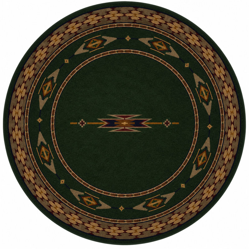 Tapis émeraude Alminus Signature, Rond 7 pi 7 po