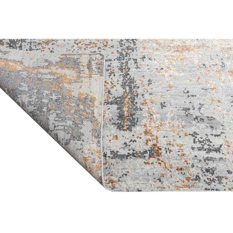 Hand Knotted Area Rug in Gray/Beige, Rectangle 12' x 15'