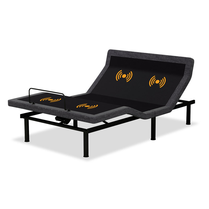 Lit réglable avec matelas en mousse viscoélastique Alwyn Home Sale - télécommande sans fil et fonction de massage, Lit double