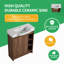 Ensemble de meuble-lavabo simple 28 po avec lavabo et tablettes en céramique-101549198