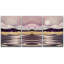 Rose rose, chaîne de montagnes, vagues de l'océan, art moderne, paysage, paysage zen, impression sur toile, 3 pièces-94434177-94434174