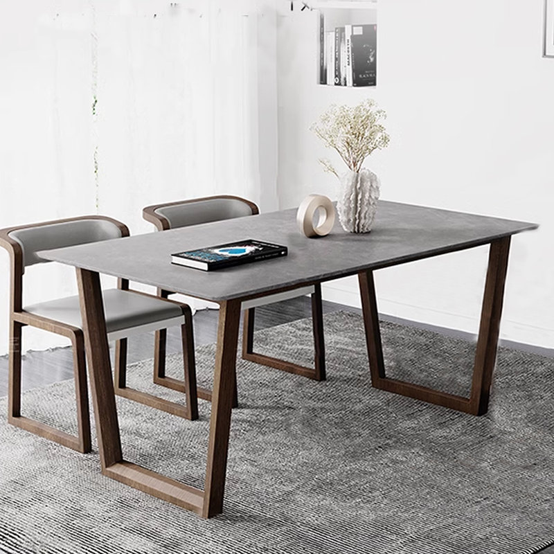 Sal Solid Wood Base Dining Table, 29.53"H x 63"L x 35.43"W