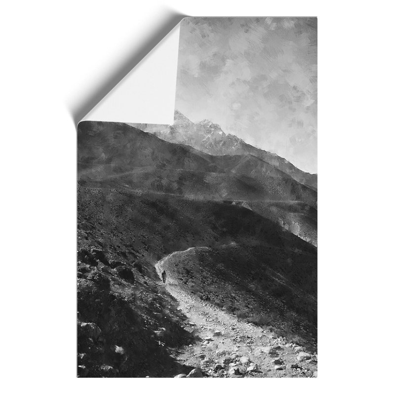 Pathway To The Mountain - No Frame Print, 42cm H x 30cm W x 0.1cm D